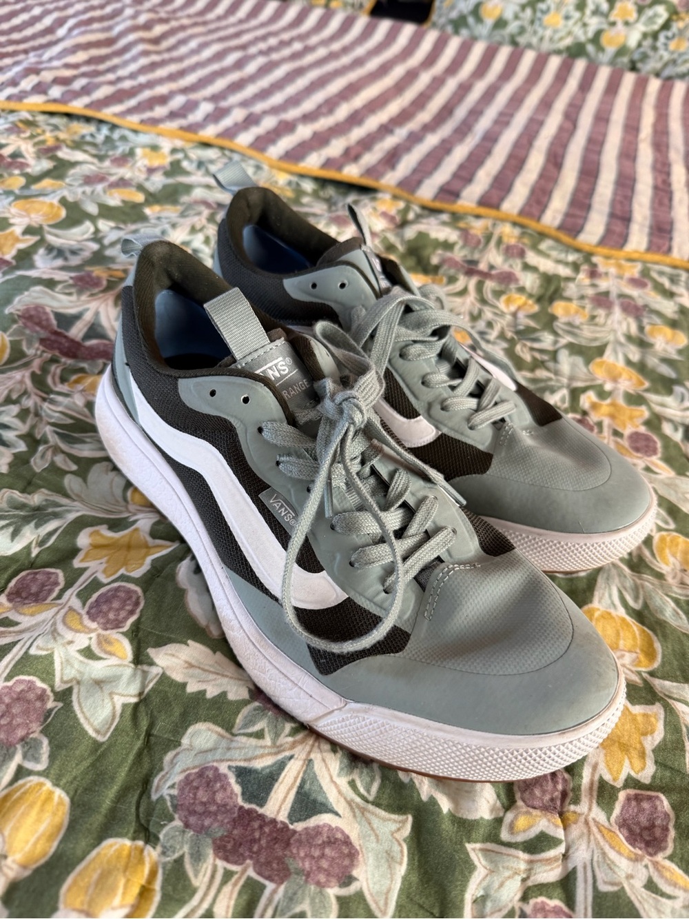Vans UltraRange Exo Low-Top Sneakers in Sage Green & White